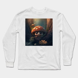 Mighty Cute Little Mushroom Long Sleeve T-Shirt